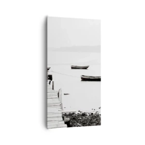 Lærredstryk - Billede på lærred - Over stille og klart vand - 65x120 cm