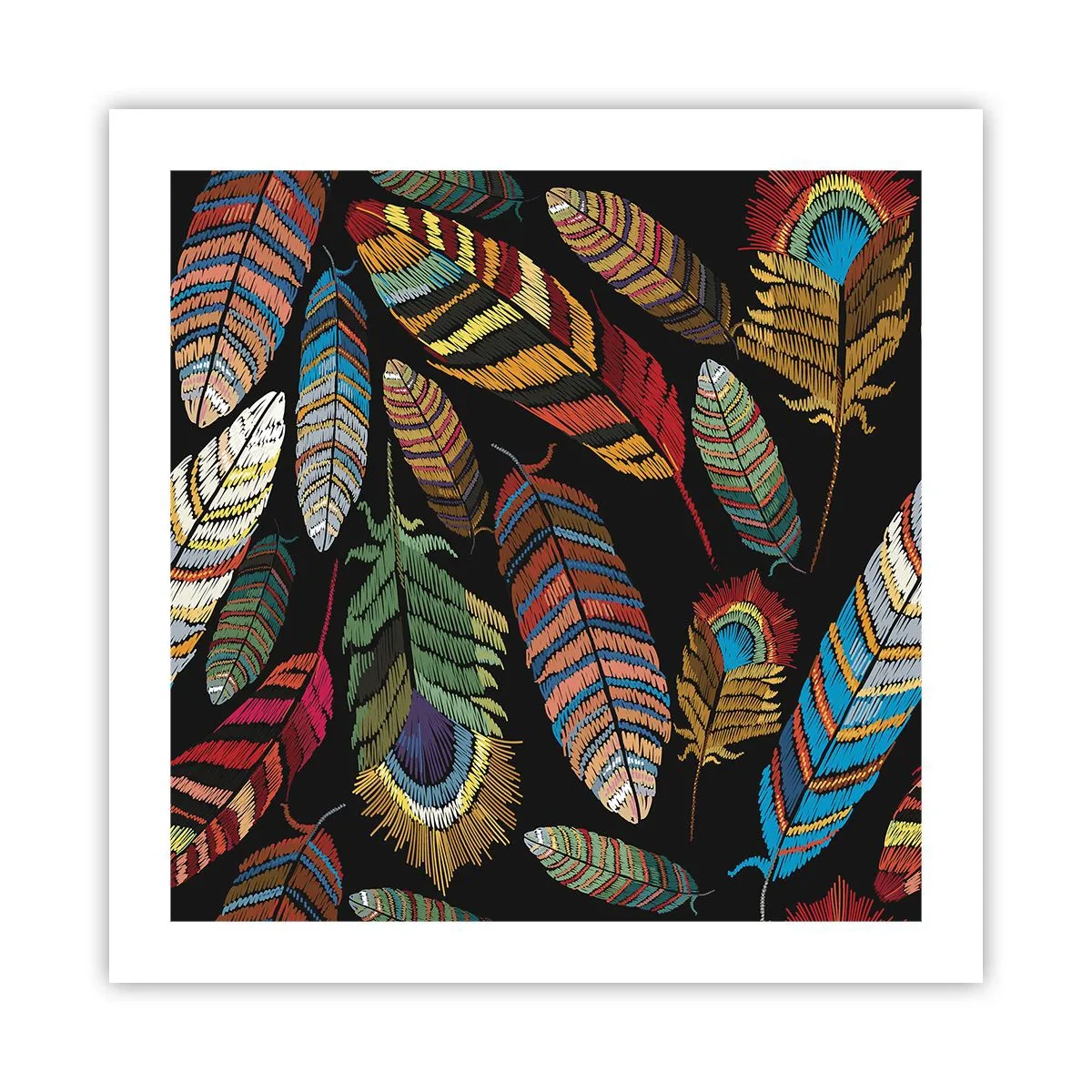 Plakat - Fuglekarneval - 50x50 cm