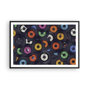 Plakat i sort ramme - Farver fra klassikerne - 91x61 cm