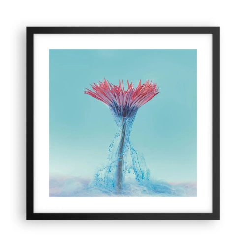 Plakat i sort ramme - I en nærende omfavnelse - 40x40 cm