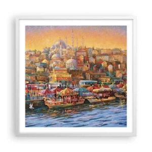 Plakat i hvid ramme - En historie fra Istanbul - 60x60 cm