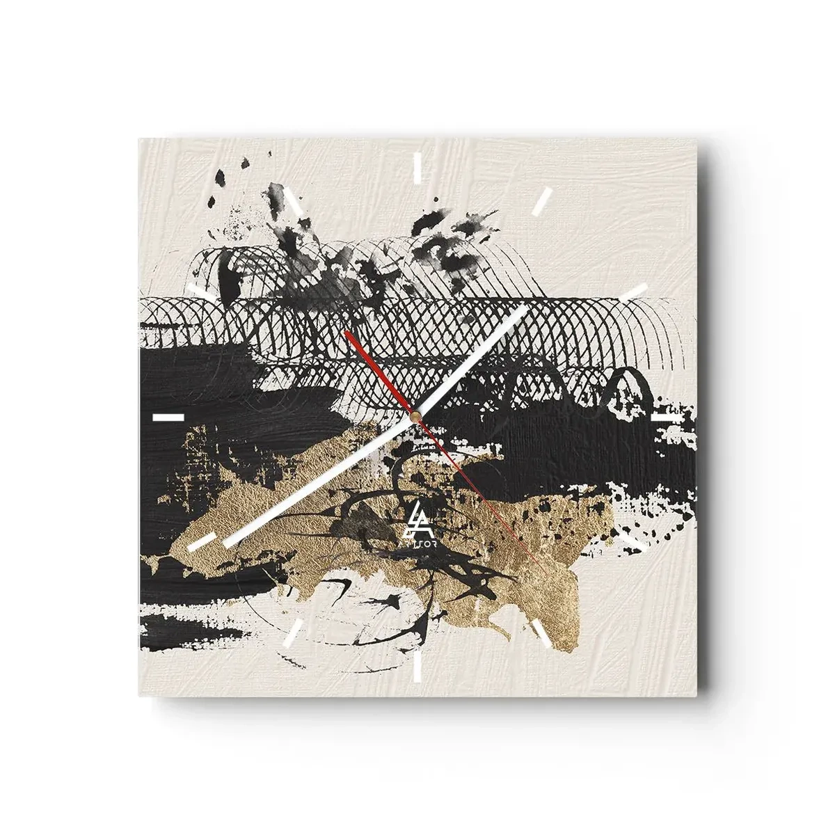 Vægur, Uret - Komposition med lidenskab - 30x30 cm