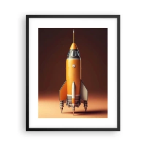 Plakat i sort ramme - Det begynder med en drøm - 40x50 cm