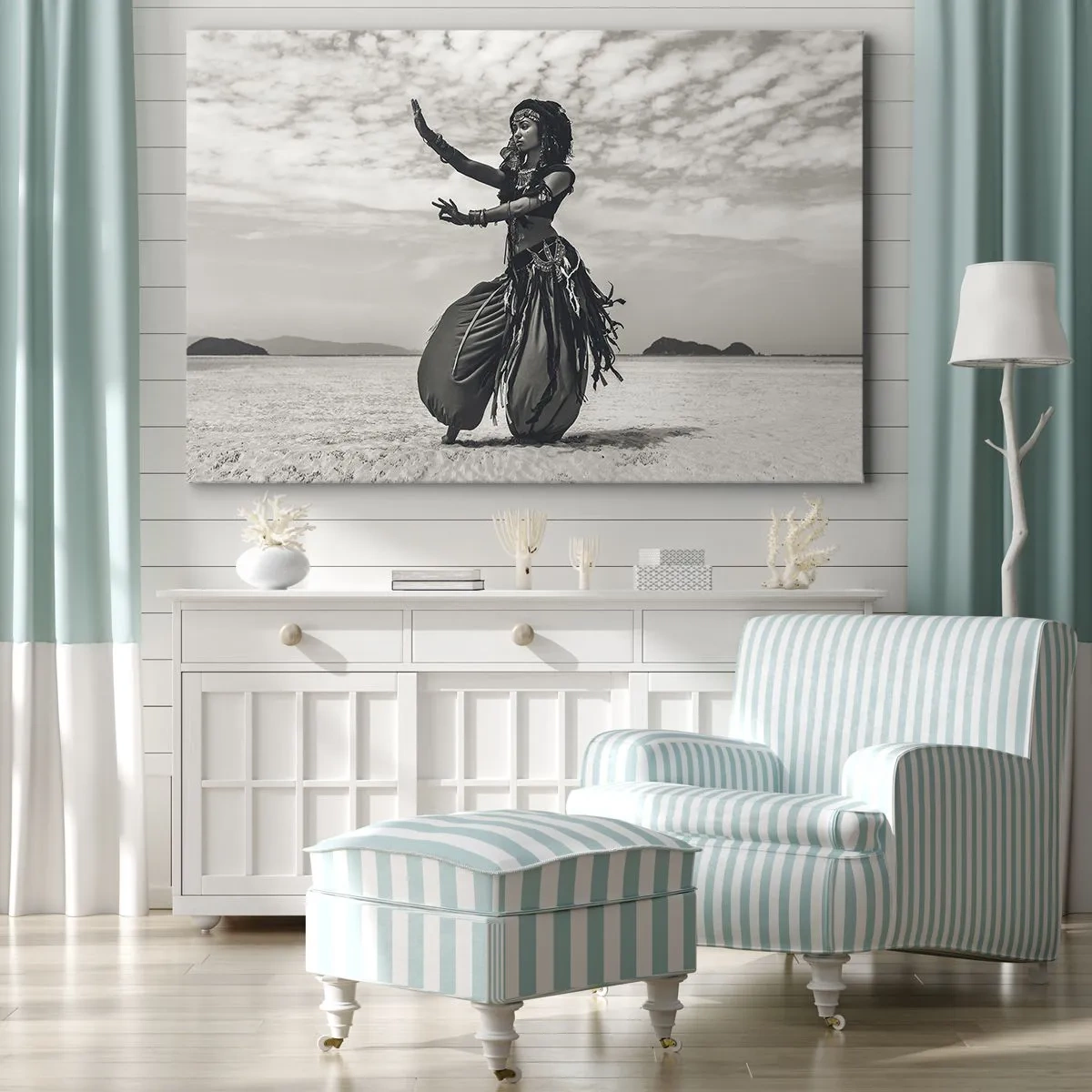 Lærredstryk - Billede på lærred - Dans på de sydlige øer - 70x50 cm