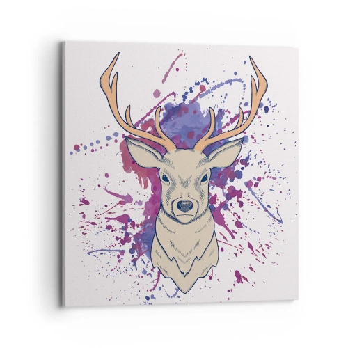 Lærredstryk - Billede på lærred - Mod og balance - 70x70 cm