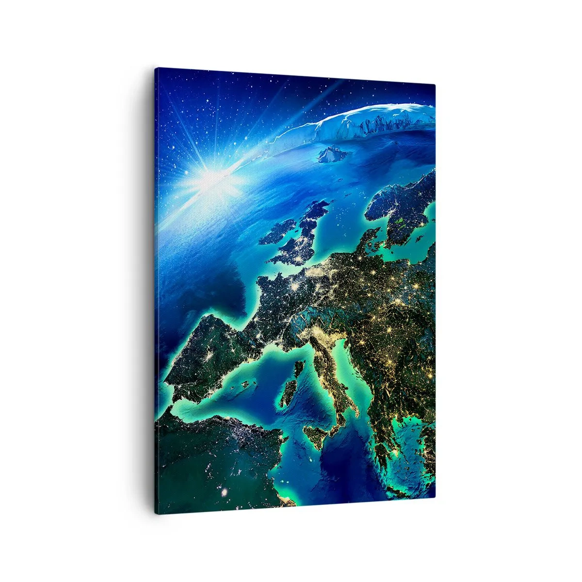Lærredstryk - Billede på lærred - Et funklende Europa - 50x70 cm