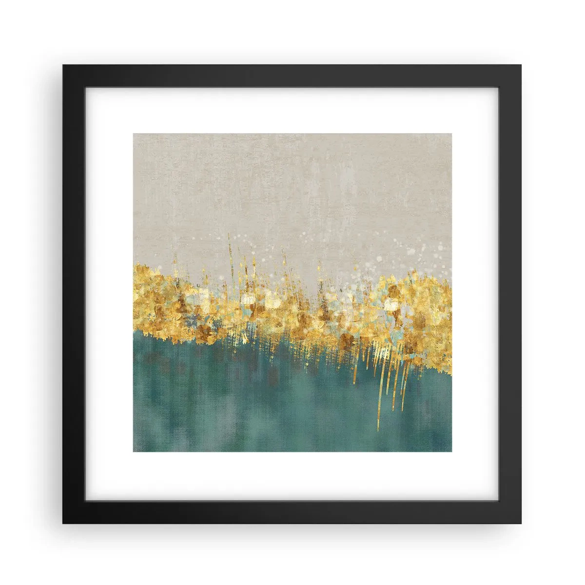 Plakat i sort ramme - Den gyldne grænse - 30x30 cm