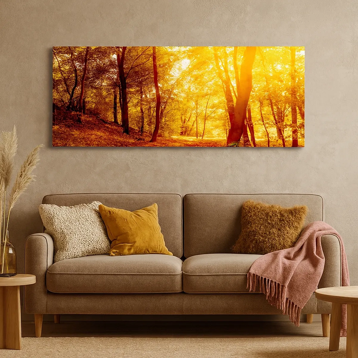 Lærredstryk - Billede på lærred - Til den gyldne lysning - 30x30 cm