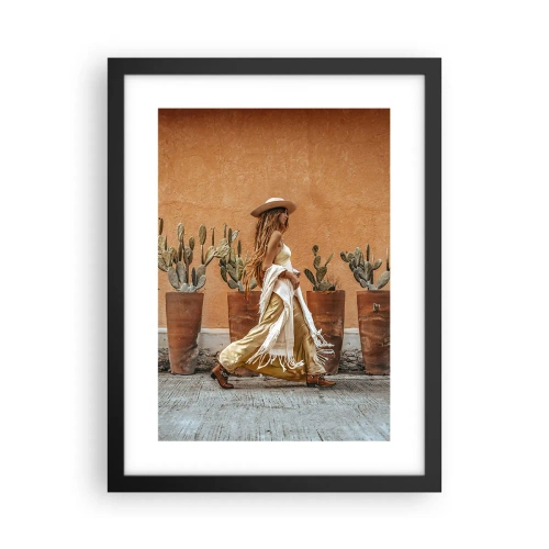 Plakat i sort ramme - I en hippieagtig stil - 30x40 cm