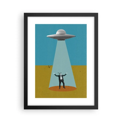 Plakat i sort ramme - Et tæt møde - 30x40 cm