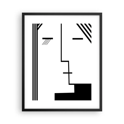 Plakat i sort ramme - Bare et kys - 40x50 cm