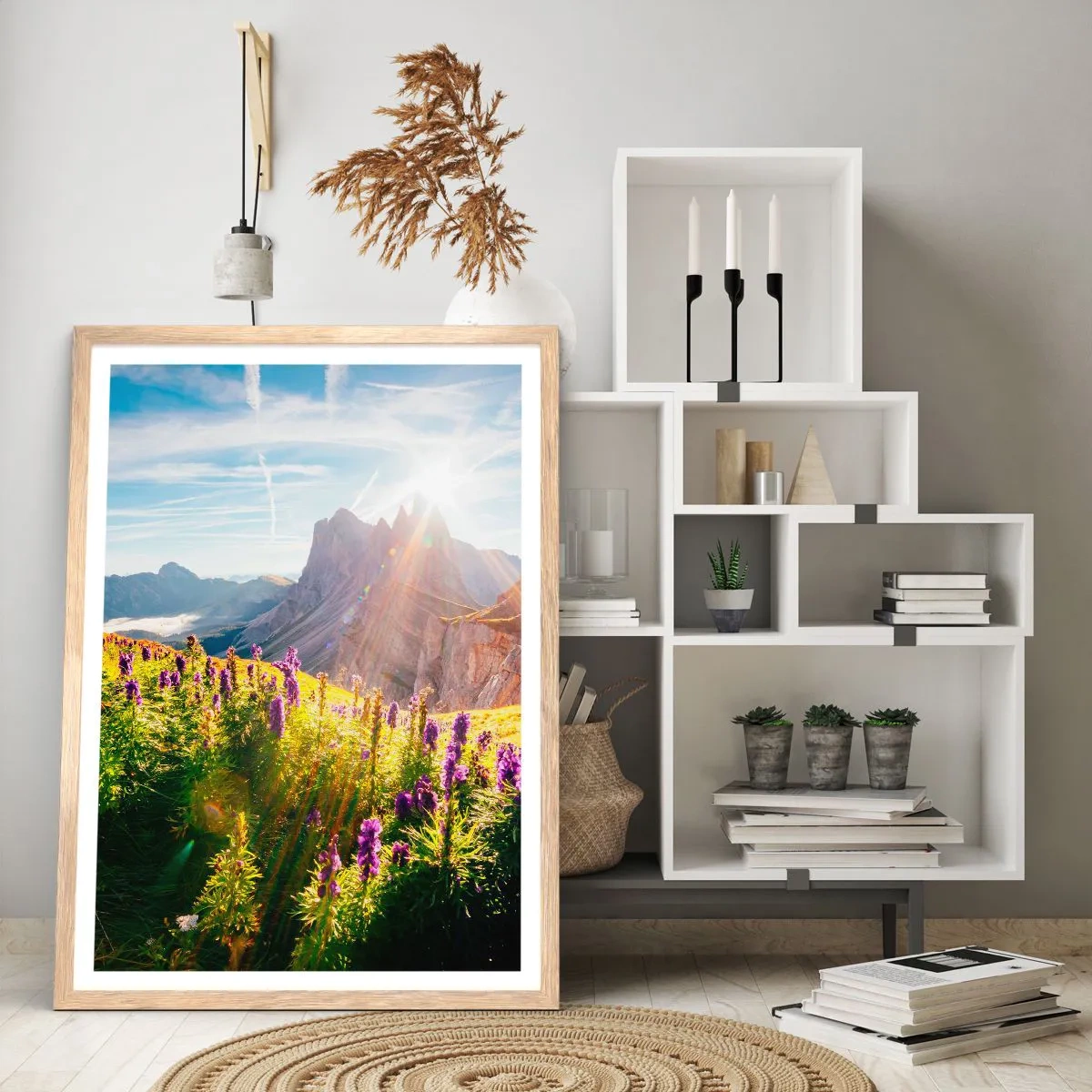 Plakat i ramme af lyst egetræ - Urternes hemmelige liv - 61x91 cm