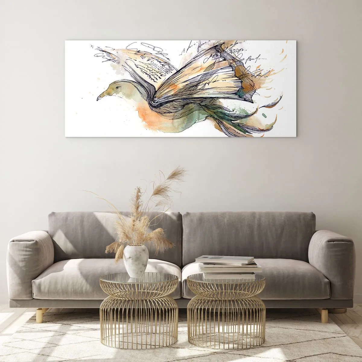 Billede på glas - På poesiens vinger - 90x30 cm