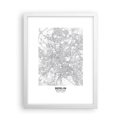 Plakat i hvid ramme - Berlins blomst - 30x40 cm
