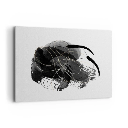 Lærredstryk - Billede på lærred - Kom frem fra det sorte - 120x80 cm
