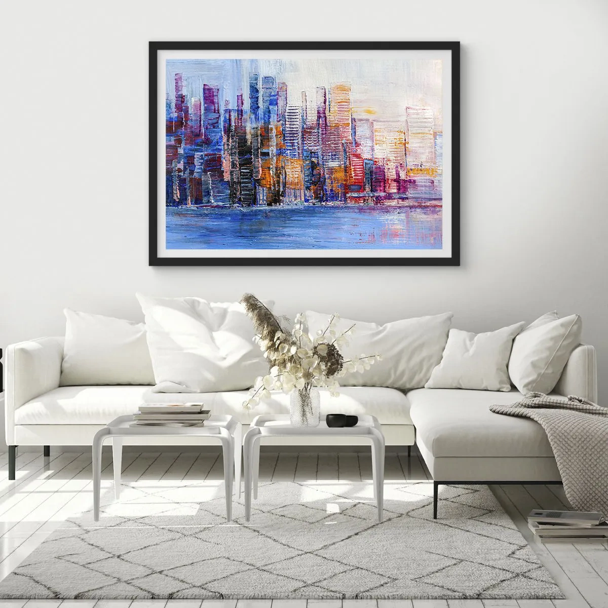 Plakat i sort ramme - En glad metropol - 70x50 cm