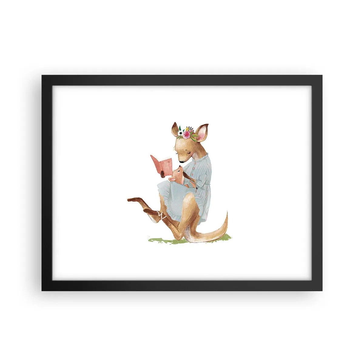 Plakat i sort ramme - Læs for mig, mor - 40x30 cm