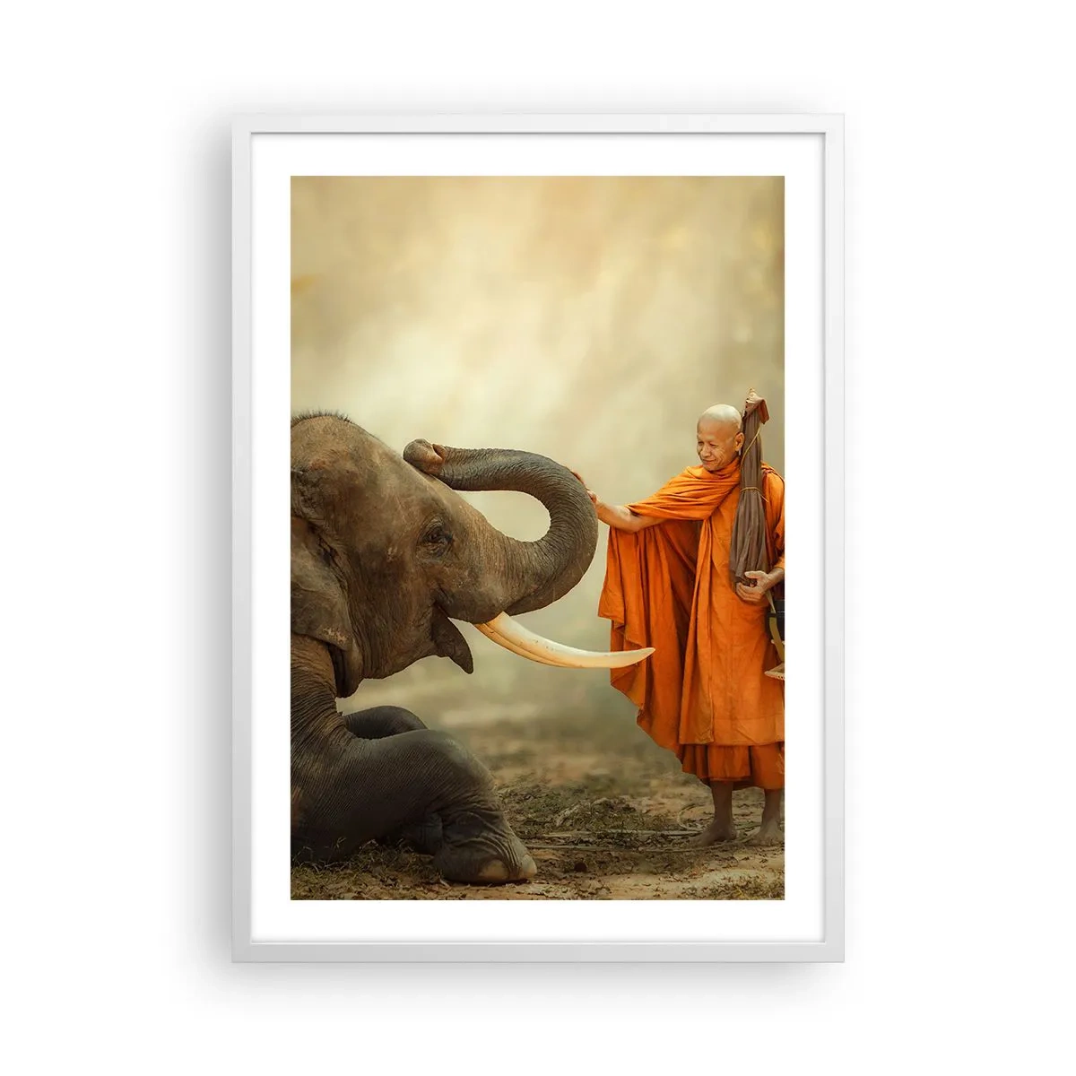 Plakat i hvid ramme - Møde på ferien - 50x70 cm