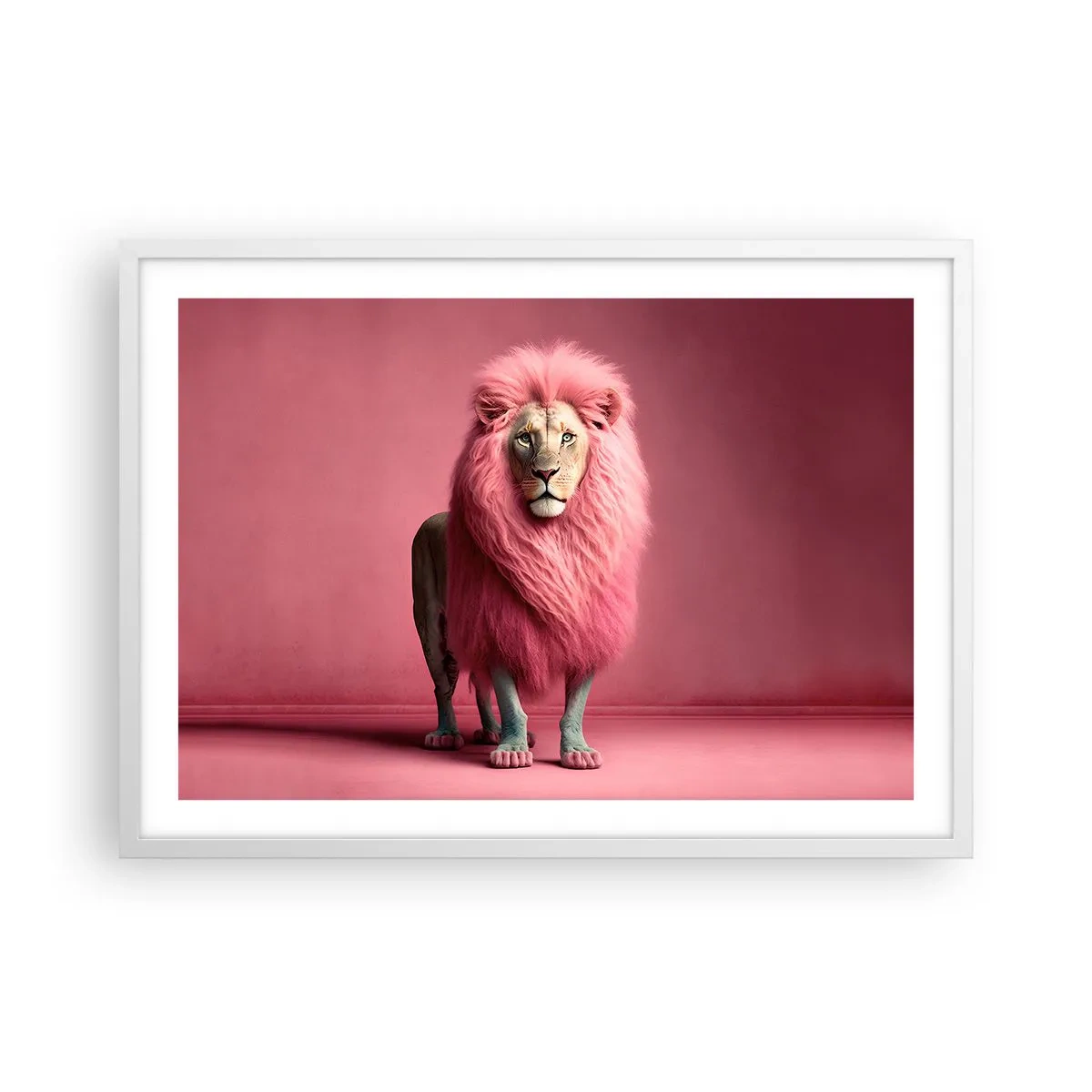 Plakat i hvid ramme - Og du er ikke længere bange - 70x50 cm