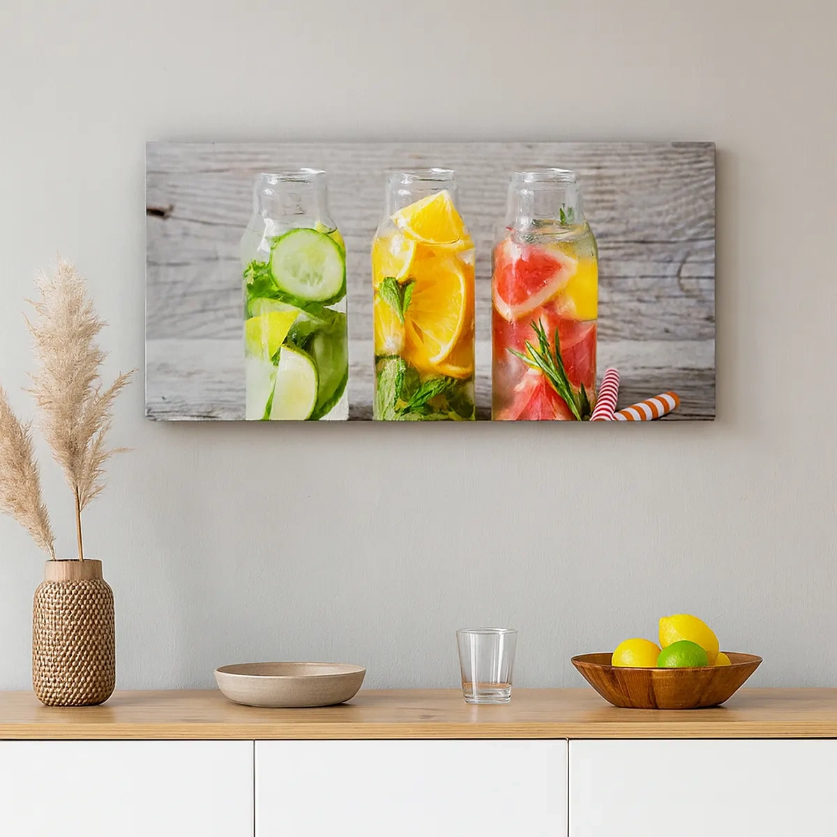 Lærredstryk - Billede på lærred - Sund af natur - 30x30 cm