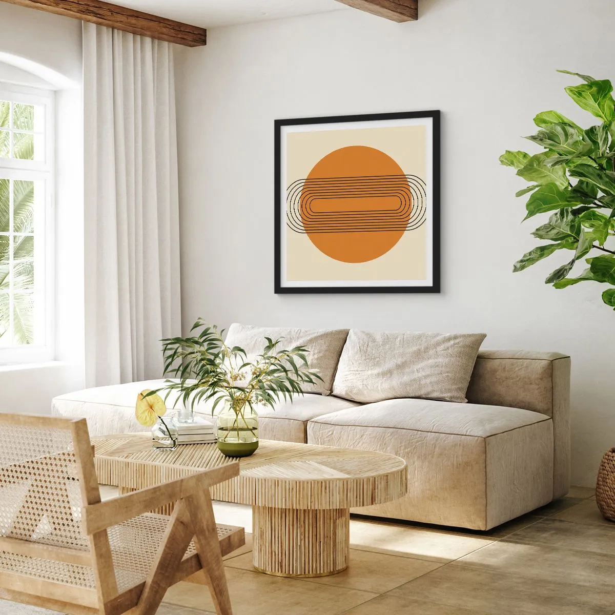 Plakat i sort ramme - Den perfekte plan - 30x30 cm