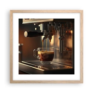 Plakat i ramme af lyst egetræ - En sensuel blanding - 40x40 cm
