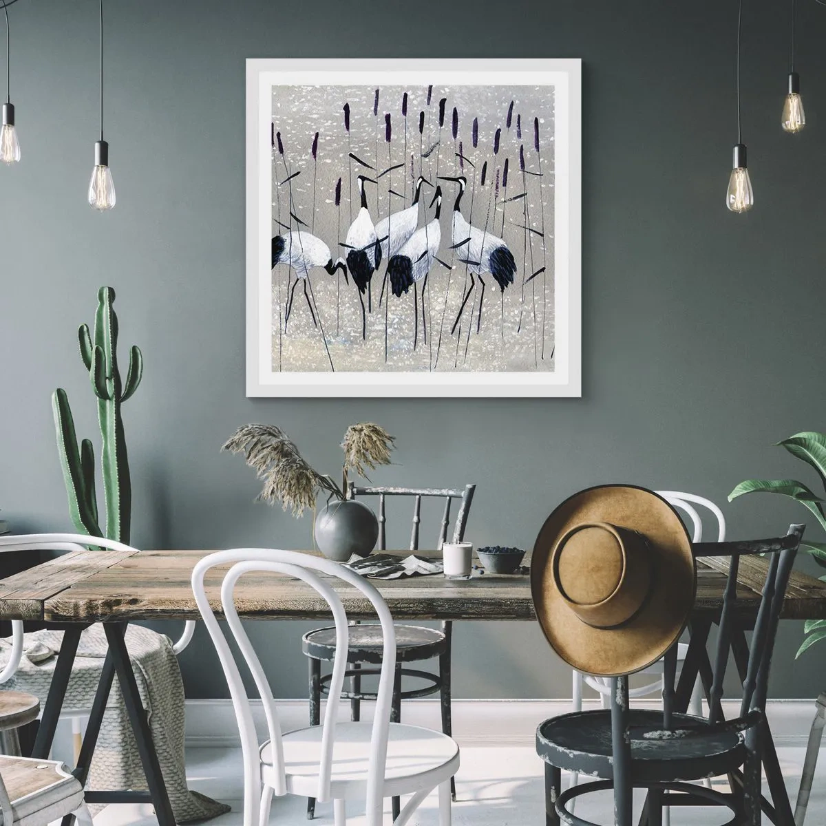 Plakat i hvid ramme - Blandt sine egne - 50x50 cm