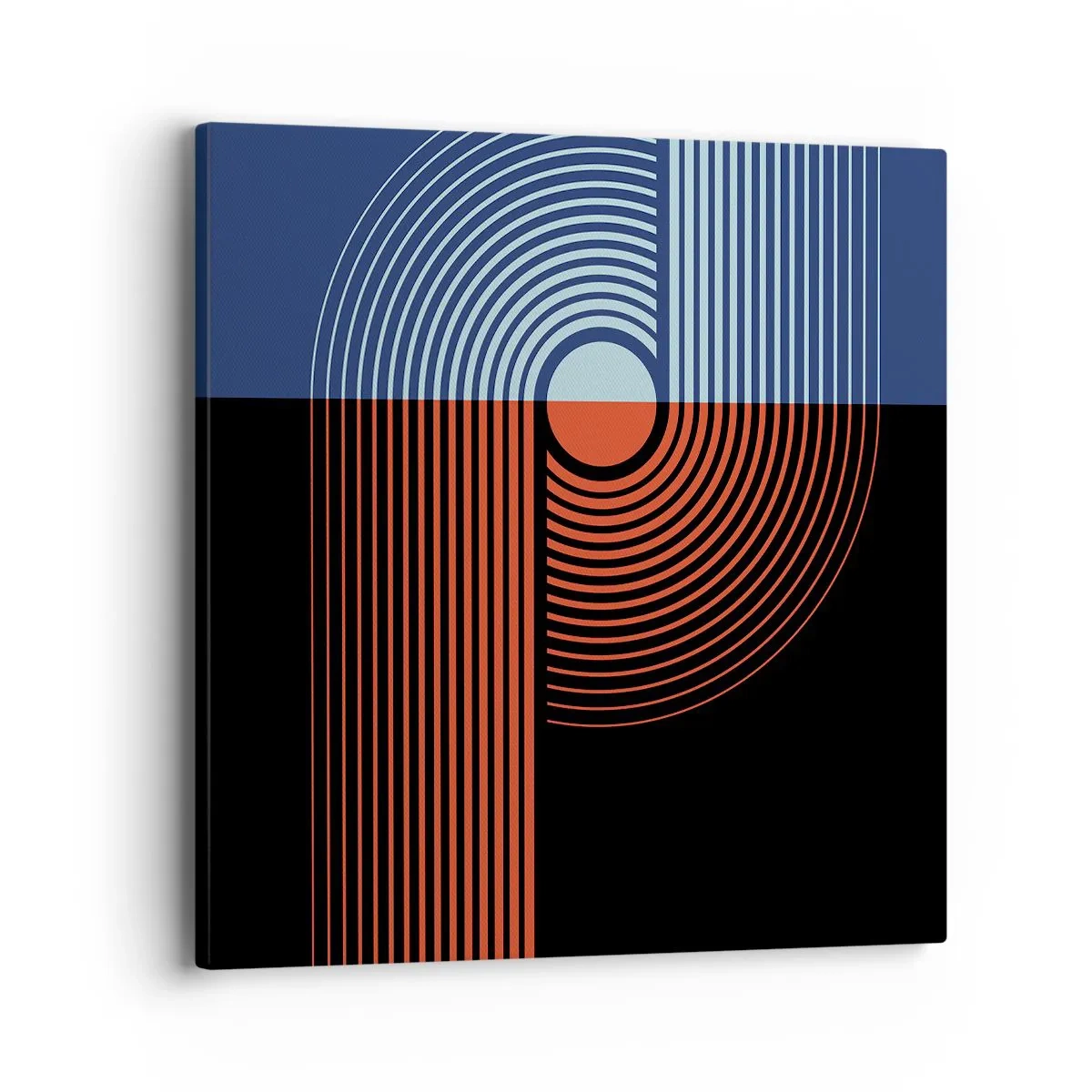 Lærredstryk - Billede på lærred - I en geometrisk omfavnelse - 40x40 cm