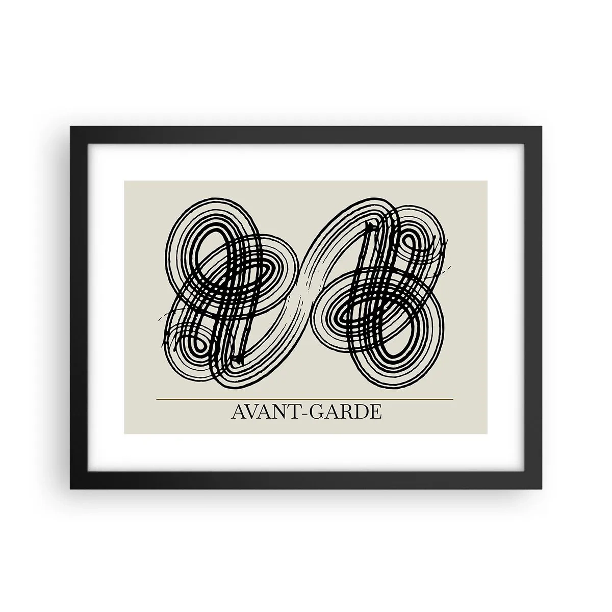 Plakat i sort ramme - Det kom ud spontant - 40x30 cm