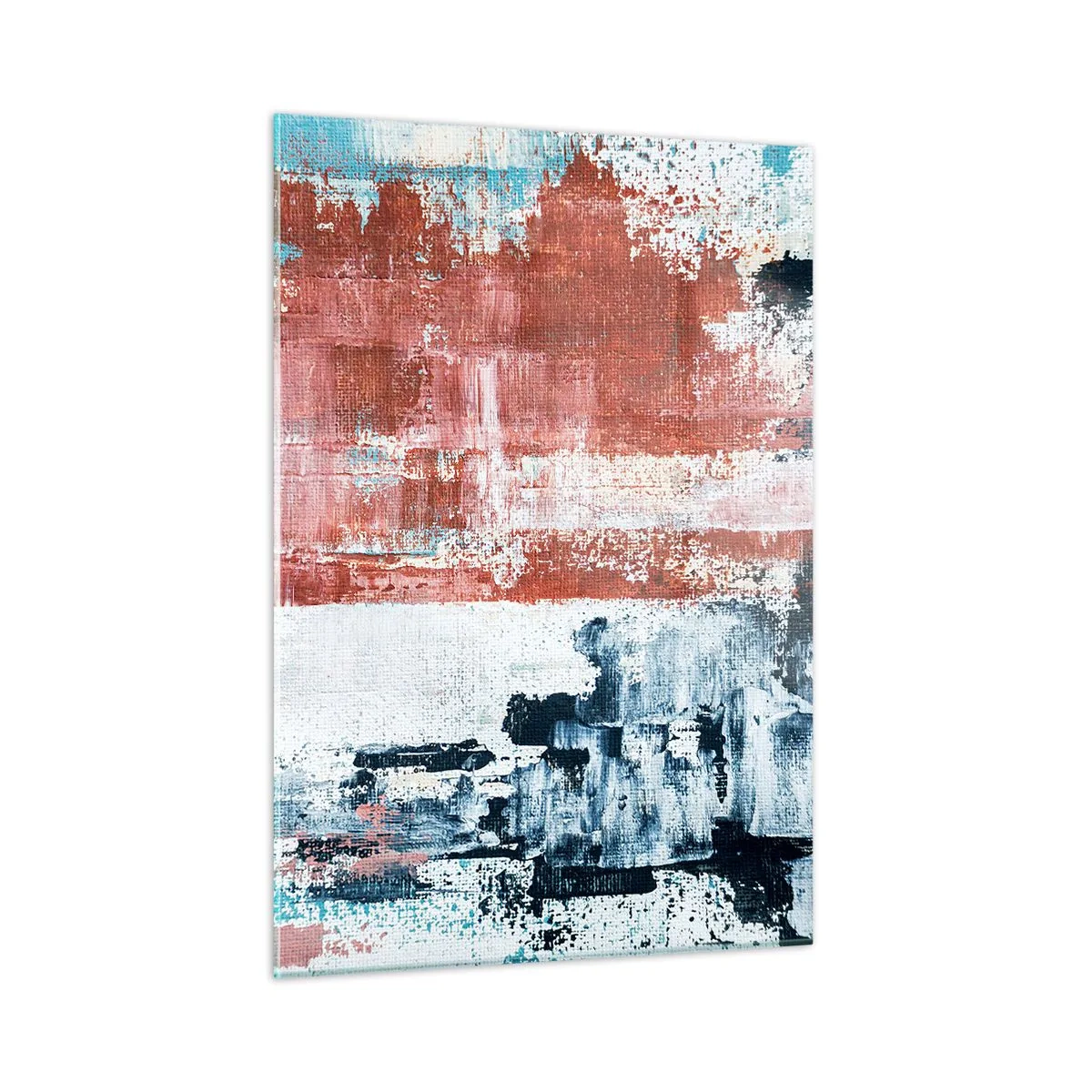 Billede på glas - Abstrakt halvt og halvt - 50x70 cm