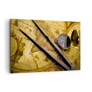 Lærredstryk - Billede på lærred - Hvor er skattene? - 100x70 cm