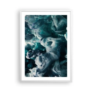 Plakat i hvid ramme - Farvebevægelse - 50x70 cm