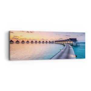Lærredstryk - Billede på lærred - Ferie - tilbage til kilden - 90x30 cm