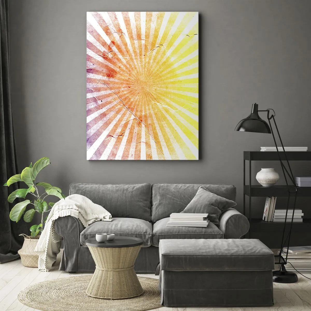 Lærredstryk - Billede på lærred - Opgange og nedgange - 50x70 cm
