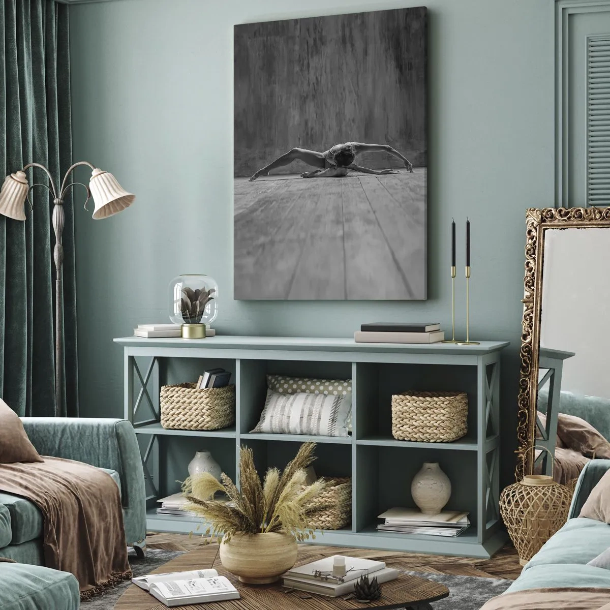 Lærredstryk - Billede på lærred - Symmetri fundet - 45x80 cm