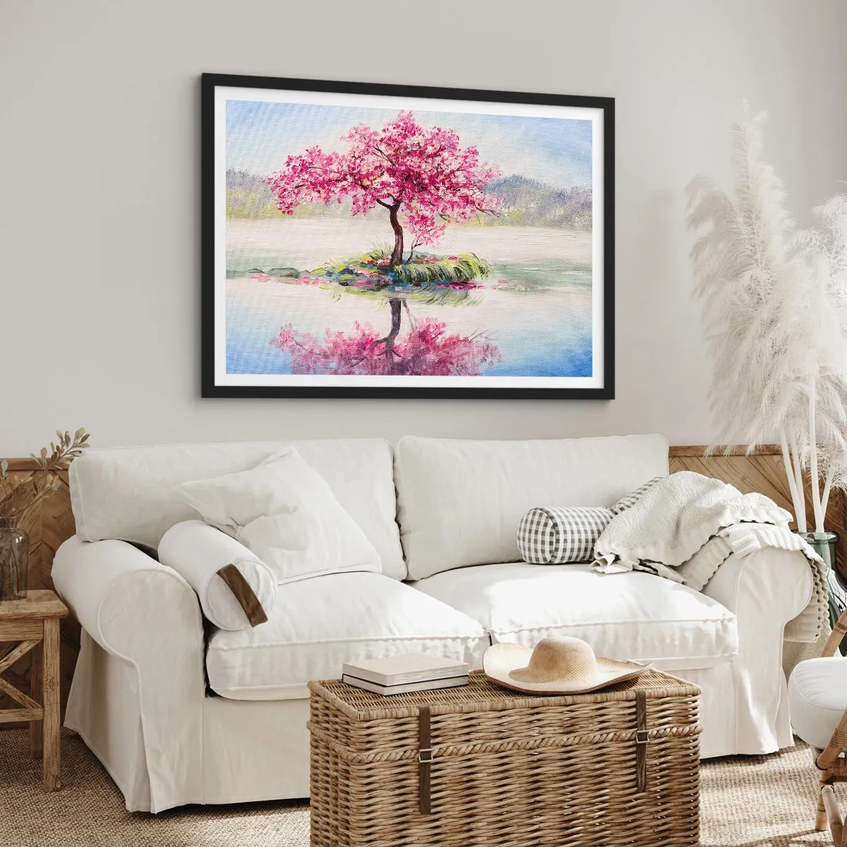 Plakat i sort ramme - Forårsfestival - 70x50 cm