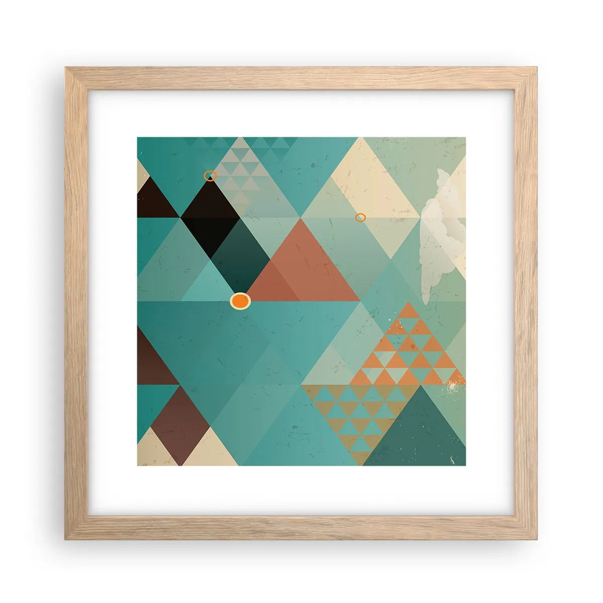 Plakat i ramme af lyst egetræ - Enhed af mangfoldighed, mangfoldighed af enhed - 30x30 cm