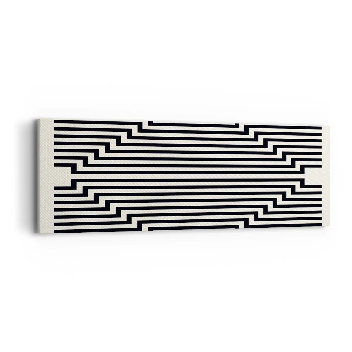 Lærredstryk - Billede på lærred - Geometrisk illusion - 90x30 cm