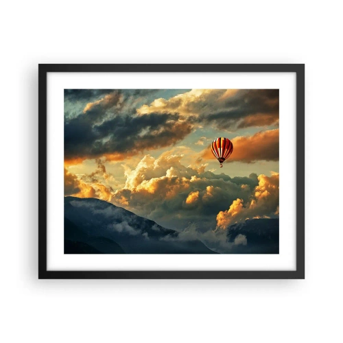 Plakat i sort ramme - Jeg går, fordi jeg vil - 50x40 cm