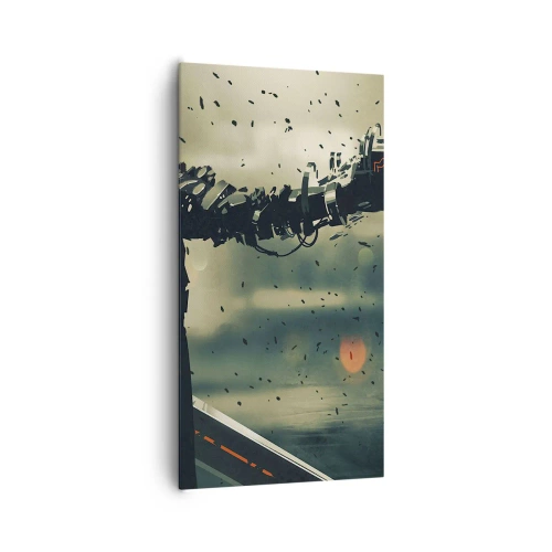 Lærredstryk - Billede på lærred - Dødeligt våben - din helt egen Terminator - 65x120 cm