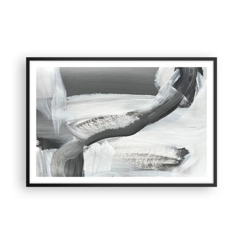 Plakat i sort ramme - Med beslutsom bevægelse - 91x61 cm