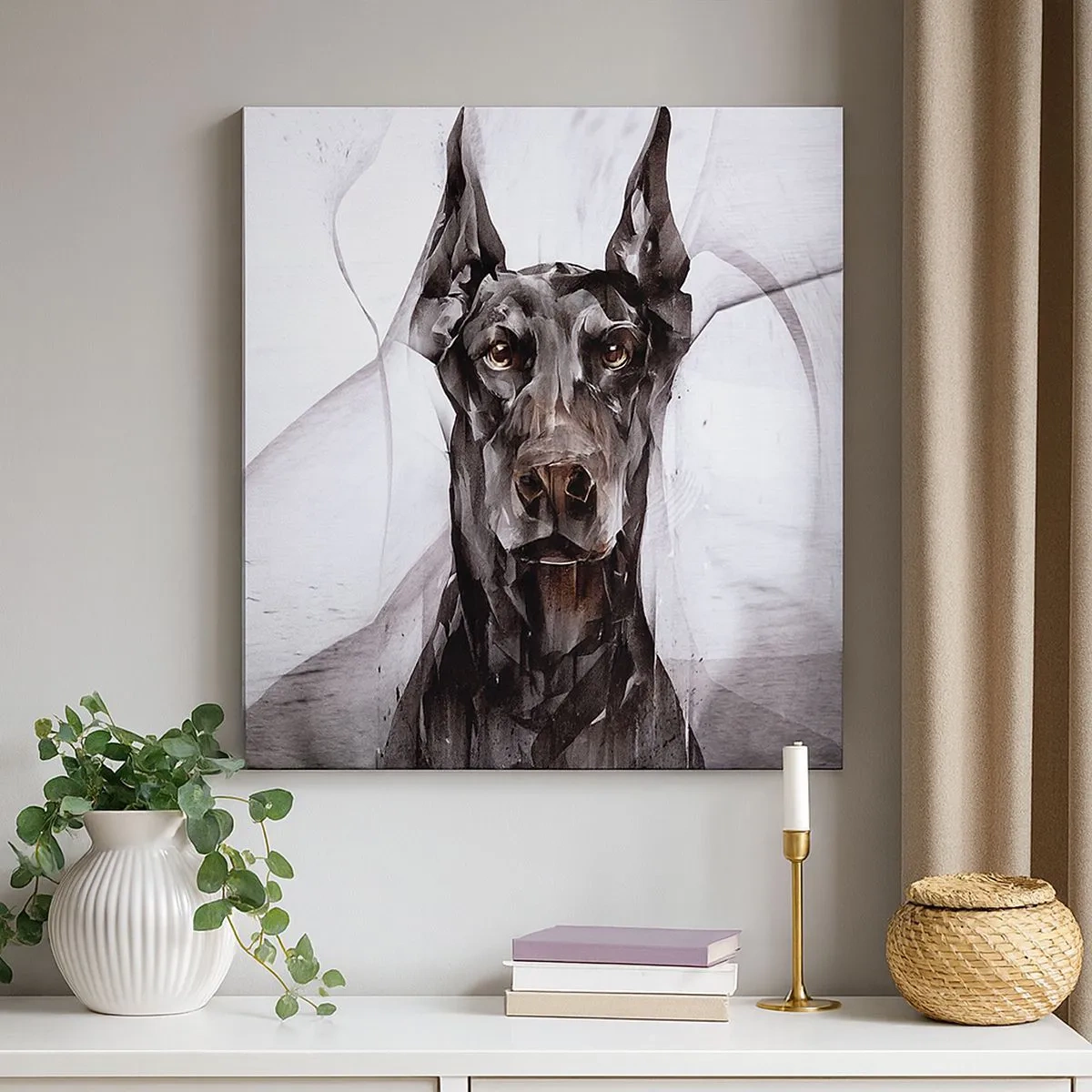 Lærredstryk - Billede på lærred - Nobelt født - 30x30 cm