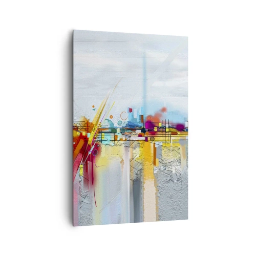 Lærredstryk - Billede på lærred - Glædens bro over livets flod - 80x120 cm