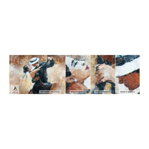 Prøve Fototapet Selvklæbende Deluxe Sticker - A la Rudolf Valentino - Abstraktion, Dans, Tango - 100x30 cm