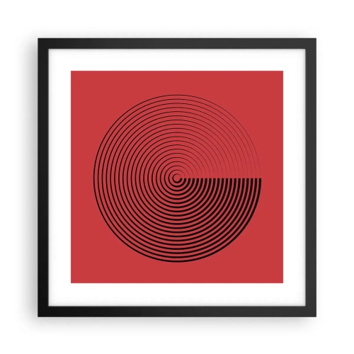 Plakat i sort ramme - Cirkulær bevægelse - 40x40 cm