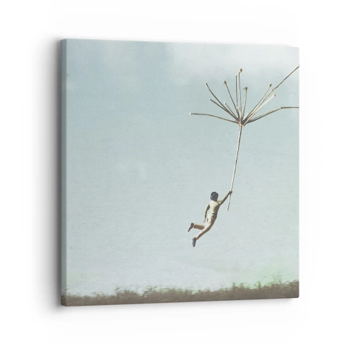 Lærredstryk - Billede på lærred - Drager, blæsere, vind - 30x30 cm