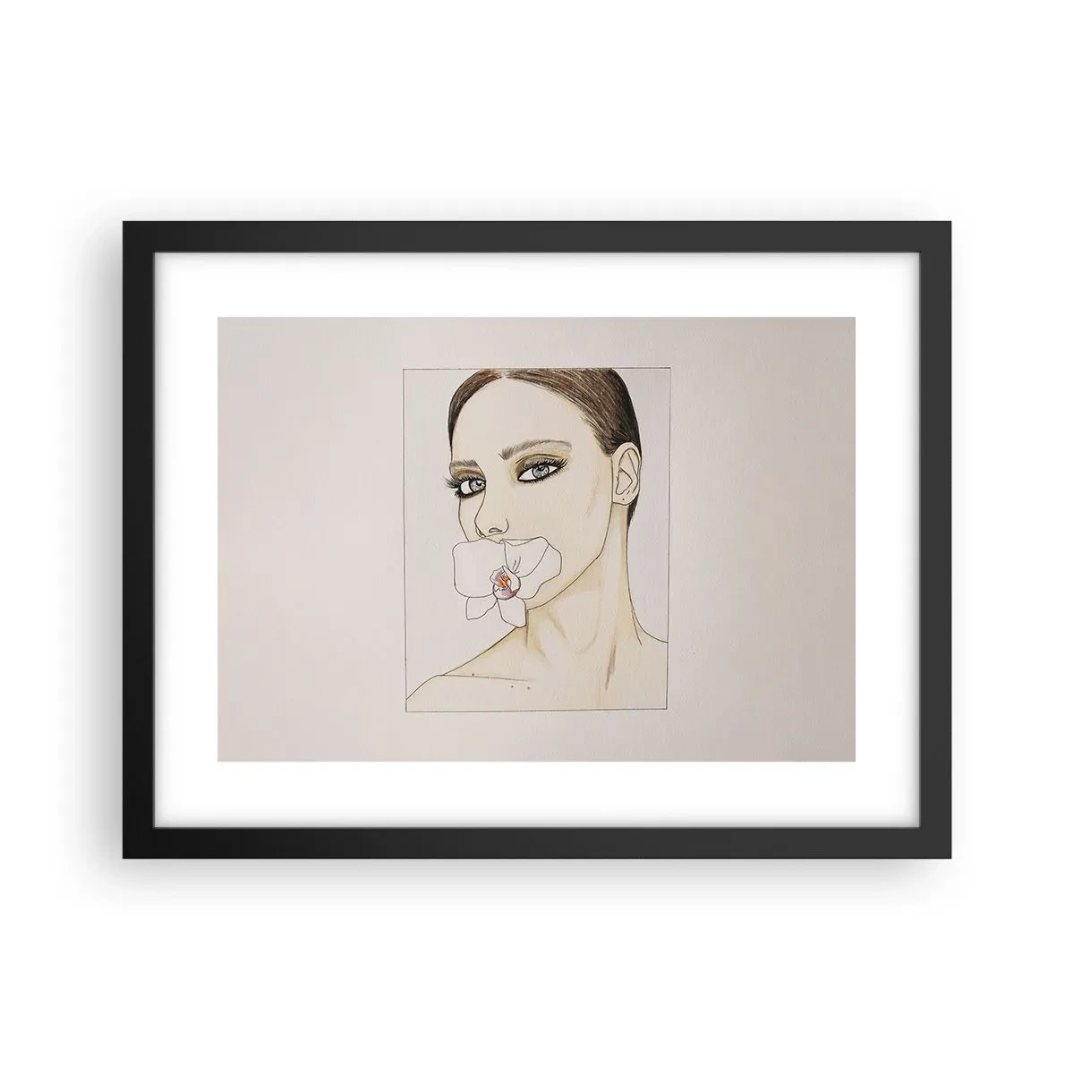 Plakat i sort ramme - Et symbol på elegance og skønhed - 40x30 cm