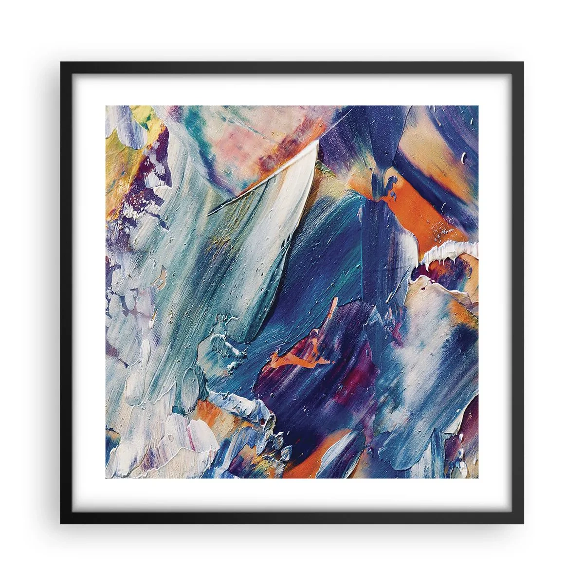 Plakat i sort ramme - Forvirring af farver - 50x50 cm