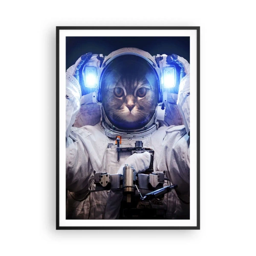 Plakat i sort ramme - Houston, I har et problem - 70x100 cm