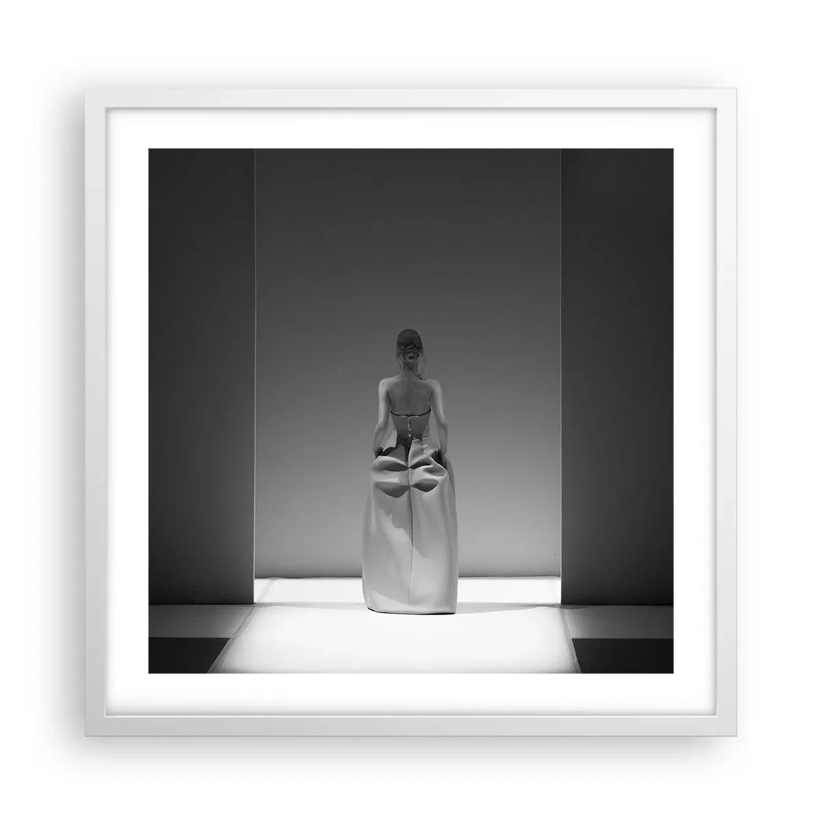 Plakat i hvid ramme - Raffineret enkelhed - 50x50 cm